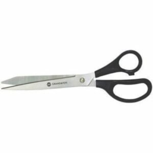 Grand and Toy Stainless-Steel Scissors  Straight - Left/Right - Stainless Steel - Straight Tip - Black - 1 / Each