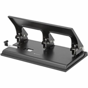 Grand and Toy Low Force Hole Punch  3-Hole  Black - 30 Sheet - 7.11 mm  Punch Size - Metal - Black